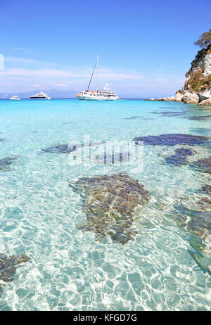 Antipaxos Strand Landschaft Griechenland Stockfoto