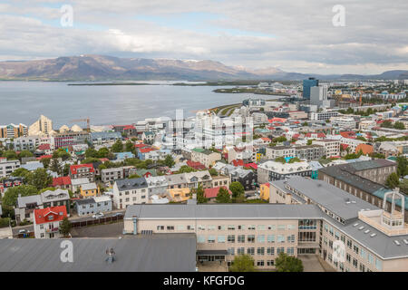 Stadt Reykjavik in Island Stockfoto
