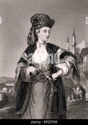 Mary Wortley Montagu in türkischer Kleidung, Lady Mary Wortley Montagu Stockfoto