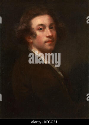 Sir Joshua Reynolds, Selbstporträt Sir Joshua Reynolds, englischer Maler des 18. Jahrhunderts Stockfoto