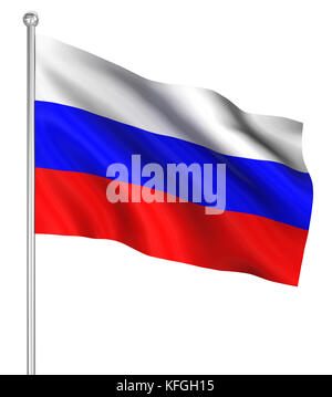 Russland Flagge, computer generated Image. 3D-Render. Stockfoto