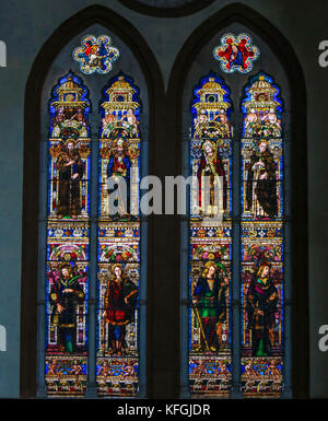 16. jahrhundert Glasfenster in der Basilika San Petronio, Bologna, Emilia Romagna, Italien. Stockfoto