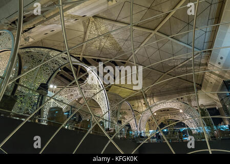 Innenraum der türkische Premier airline Lounge. Flughafen Istanbul, Türkei. Stockfoto