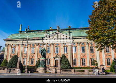 Statue von Gustavo Erici vor riddarhuset oder Haus des Adels, Stockholm, Schweden Stockfoto