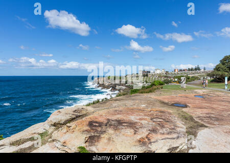 Waverley Friedhof und die Küste in den östlichen Vororten von Sydney, Australien Stockfoto