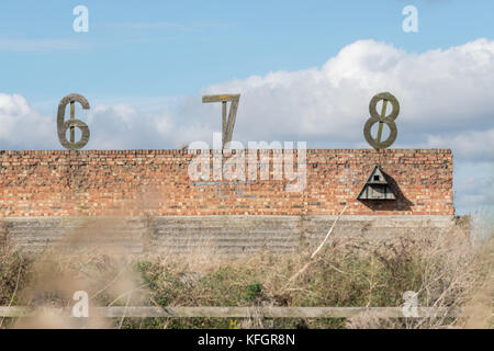 Schießstand Ziele in rainham marshes RSPB Nature Reserve Stockfoto