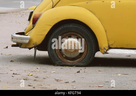 Reifenpanne Stockfoto