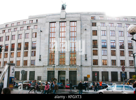 Der tschechischen Nationalbank, der Tschechischen Republik, Prag, 27. Oktober 2017 Stockfoto