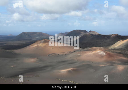 Volcanic National Park Timanfaya auf Lanzarote Kanaren in Spanien Stockfoto