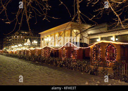 Kurhaus mit Weihnachtsmarkt, christkindelsmarkt Baden-Baden Stockfoto