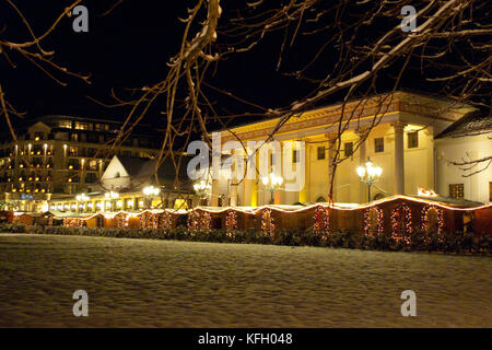 Kurhaus mit Weihnachtsmarkt, christkindelsmarkt Baden-Baden Stockfoto