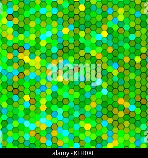 Abstract vector geometrische Hexagon Hintergrund - grün, gelb und blau Stock Vektor