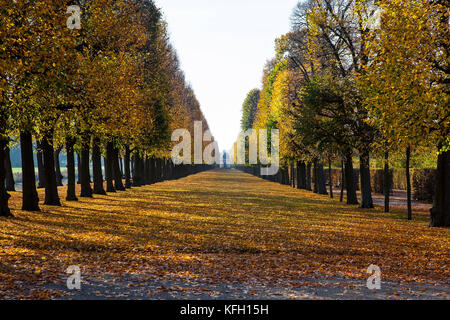 HANNOVER, DEUTSCHLAND - 19. OKTOBER 2017: Herrenhäuser Gärten in Hannover Stockfoto