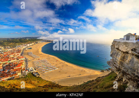 Nazare portugal Antenne Stockfoto