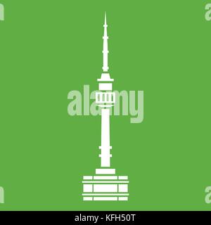 Namsan Tower in Seoul Symbol grün Stock Vektor