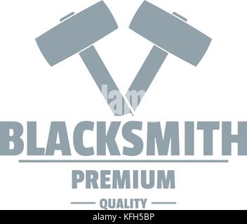 Premium Schmied logo, einfachen grauen Stil Stock Vektor
