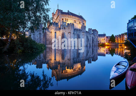 Gravensteen Festung Gent Stockfoto