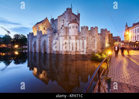 Gravensteen Festung Gent Stockfoto