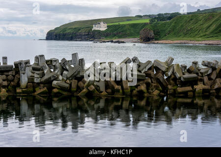 Dunbeath schloss, caithness Stockfoto