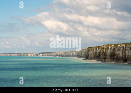 Weißen Kalkfelsen, Saint Valery en Caux, Normandie, Frankreich, Europa Stockfoto