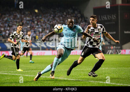 Porto, Portugal. 28 Okt, 2017.fc Porto player aboubakar in Aktion während der ersten Liga Match zwischen Boavista fc und FC Porto, bei Stadion Axa in Porto, Portugal. Credit: diogo Baptista/alamy leben Nachrichten Stockfoto