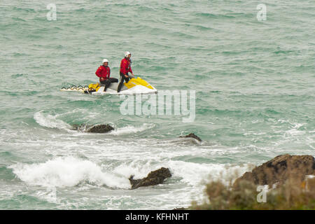 Newquay, Cornwall, England. 29 Okt, 2017. Fehlende Person Dom Sowa 17 Jahre alt, eine riesige Suche im Gange. 29, Oktober, 2017. Credit: Robert Taylor/Alamy leben Nachrichten Stockfoto