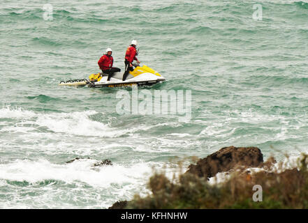 Newquay, Cornwall, England. 29 Okt, 2017. Fehlende Person Dom Sowa 17 Jahre alt, eine riesige Suche im Gange. 29, Oktober, 2017. Credit: Robert Taylor/Alamy leben Nachrichten Stockfoto