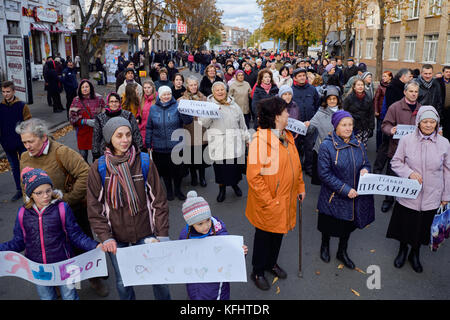 Kryvyi Rih, Ukraine. 29. Oktober 2017. Die Leute an der Veranstaltung zum 500jährigen Jubiläum der Reformation credit Prozession: dmytro aliokhin/alamy leben Nachrichten Stockfoto