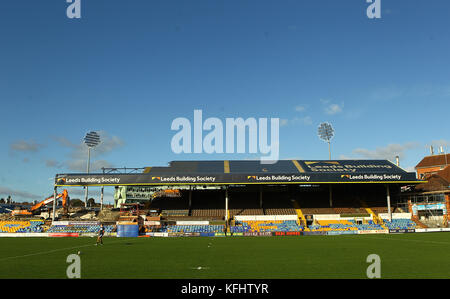 Headingley Carnegie Stadion, Leeds, Großbritannien, 29. Oktober 2017. yorkshire Carnegie vs Bedford blues rfc allgemeine Stadion Ansichten während der mehrere Millionen Pfund Stadion Sanierung vor Yorkshire Carnegie vs Bedford blues rfc während der Greene King ipa-Meisterschaft Befestigung am Headingley Leeds carnegie Stadium, Bild von Stephen gaunt/alamy leben Nachrichten Stockfoto