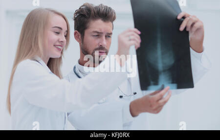 Closeup Portrait des geistigen Healthcare Professionals mit w Stockfoto