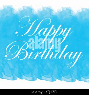 Alles Gute zum Geburtstag Text in Aquarell Hintergrund Stock Vektor