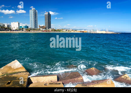 Küste von Barcelona im 20. September 2017, Spanien Stockfoto