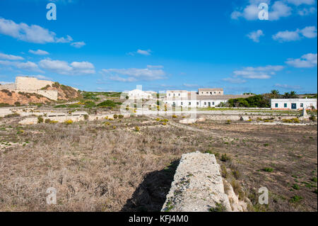 Fortalessa de la Mola - Festung von Isabel II - Hafen von Mahon, Menorca, Balearen, Spanien, Mittelmeer. Stockfoto