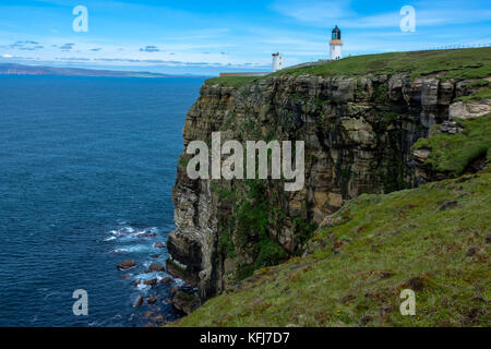 Dunnett Head Lighthouse, caithness, Schottland, Vereinigtes Königreich Stockfoto