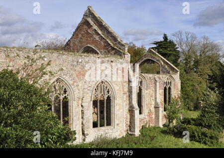 St Peter's zerstörte Kirche St. Peter Wiggenhall, Norfolk Moorlandzone England Großbritannien Stockfoto