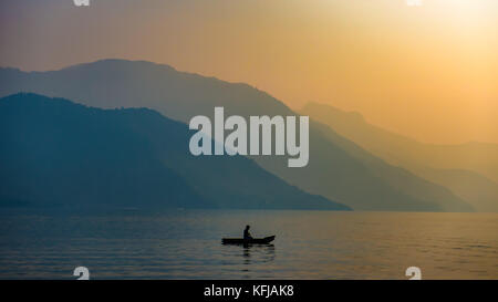 Fischer - Lake Atitlan - Guatemala Stockfoto