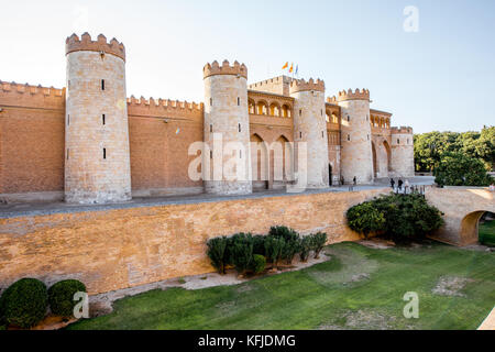 Aljaferia Palastes in Zaragoza Stockfoto