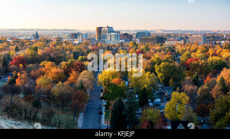 Am frühen Morgen Licht im Herbst auf der Stadt boise Idaho Stockfoto