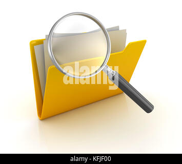 Suche, computer generated Image. 3D-Render. Stockfoto