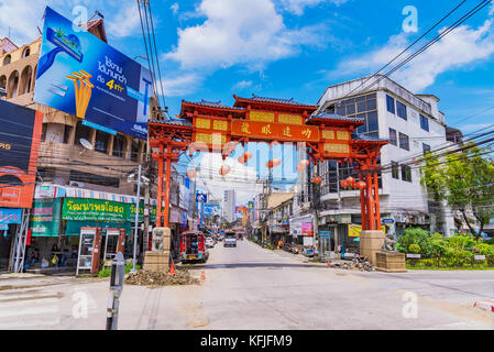 Chiang Mai, Thailand - 29. Juli: Dies ist einer der Eingänge in der Innenstadt von Chiang Mai Juli 29, 2017 in Chiang Mai Stockfoto