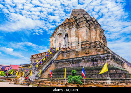 Wat Chedi Luang Tempel in Chiang Mai Stockfoto