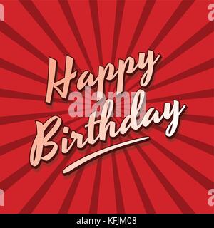 Happy birthday Thema text Vorlage kunst Vektor Stock Vektor