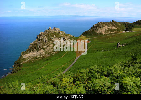 Küsten Fuß weg Lynton Stockfoto