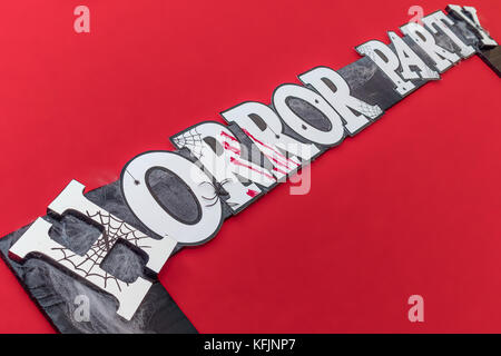 Handgefertigte Erstellung Photo Booth für Horror party Stockfoto
