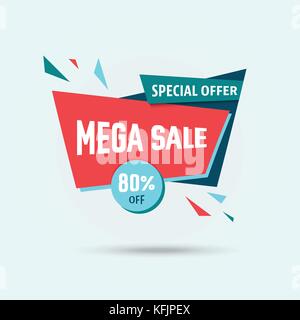 Big Verkauf 80 aus Vorlage - moderne Vector Illustration Stock Vektor