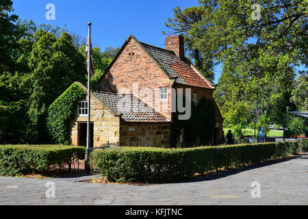 Cooks' Ferienhaus in den Fitzroy Gardens in Melbourne, Victoria, Australien Stockfoto