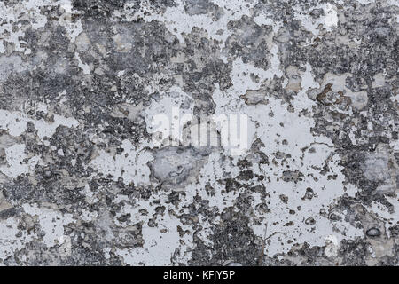 Grunge Stein Cement Oberfläche mit Peeling weiße Farbe Hintergrund Textur Stockfoto