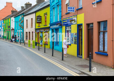 Die farbenfrohen Häuser in Dingle an der Südwestküste Irlands Stockfoto