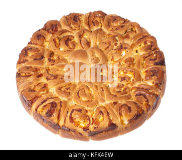 Hausgemachtes Brot mit Käse und Eier Stockfoto