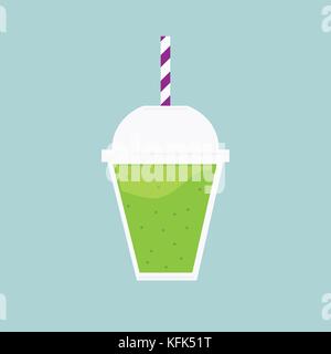 Vector Illustration Smoothie zu gehen Nehmen gesunde Säfte frische Ernährung oder. Organische Fruchtshake Smoothie. cartoon Smoothie Schale mit Obst smoothie Coc Stock Vektor